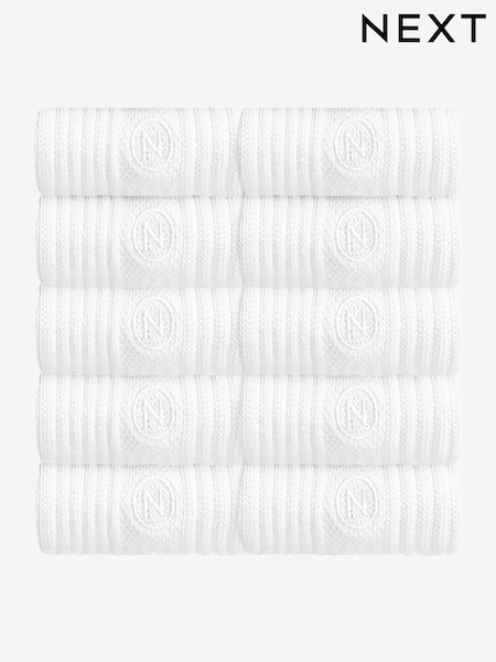 Valkoinen - Normaali lahje - Cushioned Sole Sports Socks 10 Pack (572328) | €44