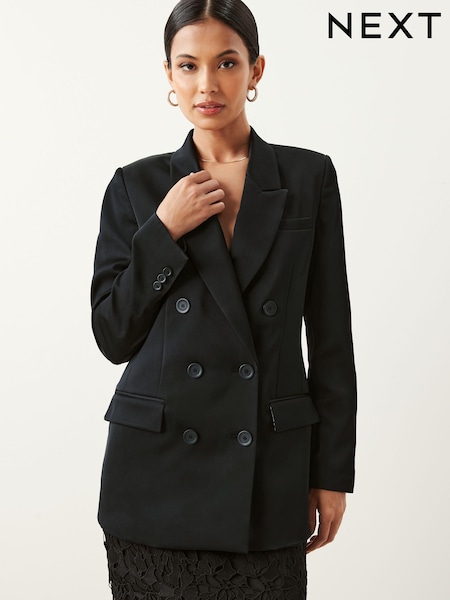 črna - Paisley Print Lining Blazer (572497) | € 30
