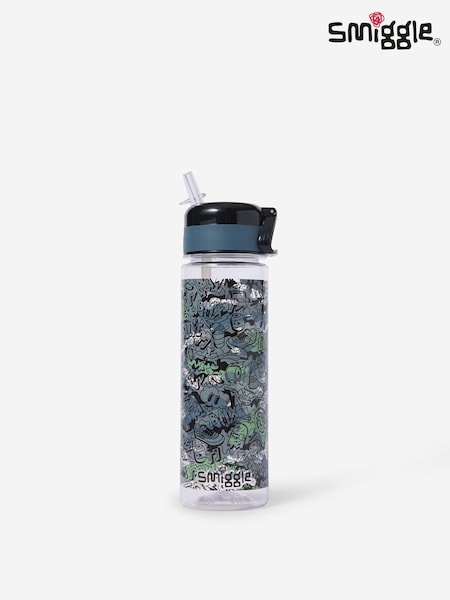 Noir - Bouteille de boisson en plastique Smiggle Discover 650ml