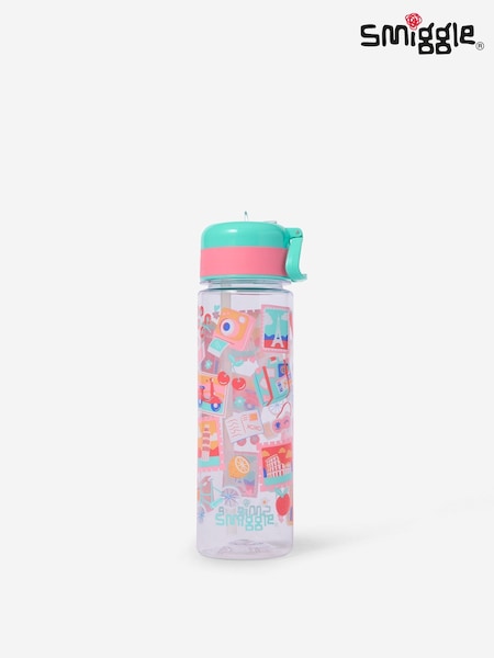 Cream - Smiggle Discover Plastic Drink Bottle 650ml