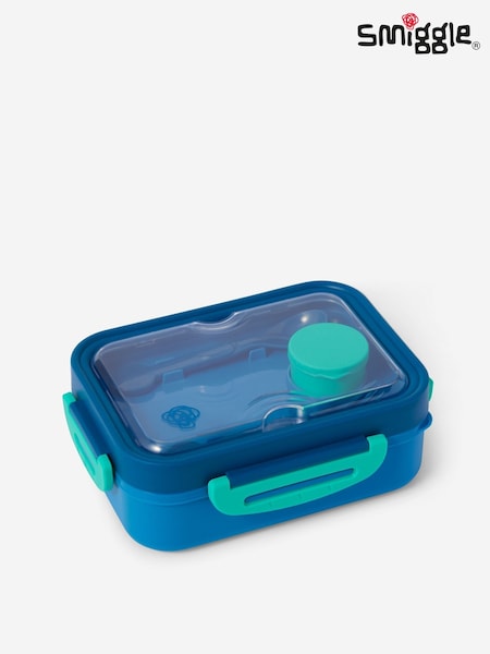 Blue - Smiggle Discover Stainless Steel Clip Bento Lunchbox