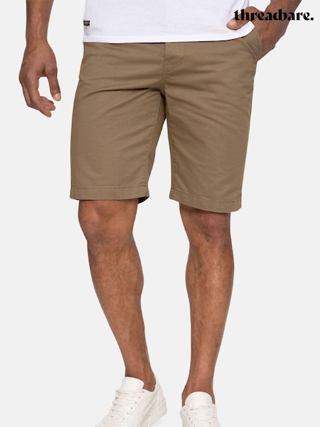 Piatră - Threadbare Croială clasică 100% Cotton Pantaloni scurți chino (572714) | 149 LEI