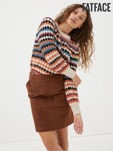 FatFace Brown Eliza Cord Skirt (572898) | €19