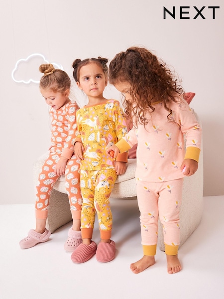 Multi jagoda - Printed Long Sleeve 100% Cotton Snuggle Pyjamas 3 Pack (9mths-8yrs) (572923) | € 19 - € 25