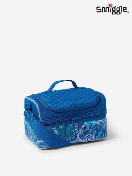 כחול  - Smiggle Discover Double Decker Lunchbox