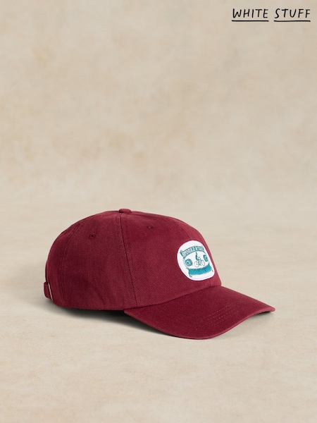 Red - Regular White Stuff Patch Detail Cap