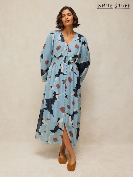 Blue - White Stuff Leela Midi Dress