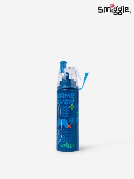 Modrá - Smiggle Discover Insulated Stainless Steel Spritz Drink Bottle 500ml