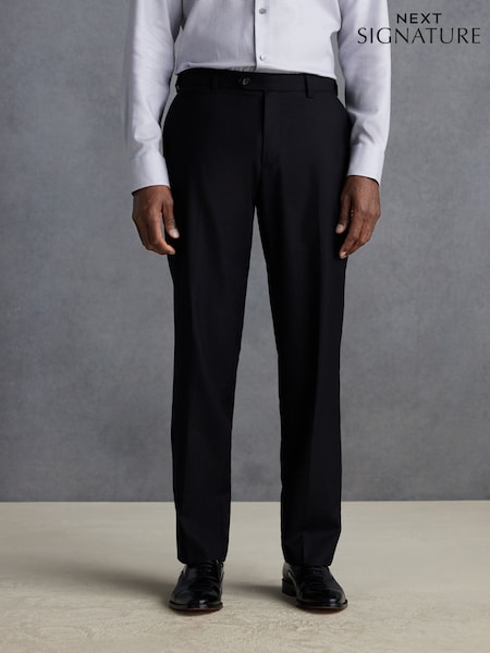 Черный - Зауженный крой - Signature 100% Wool Trousers With Motion Flex Waistband (573167) | €74
