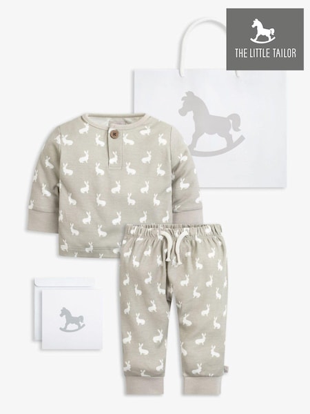 The Little Tailor Baby 2 Piece Jersey Bunny Print 100% Cotton Gift Set (573309) | ₪121