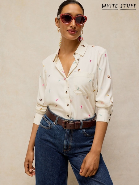 White - White Stuff Libby Organic Cotton Shirt