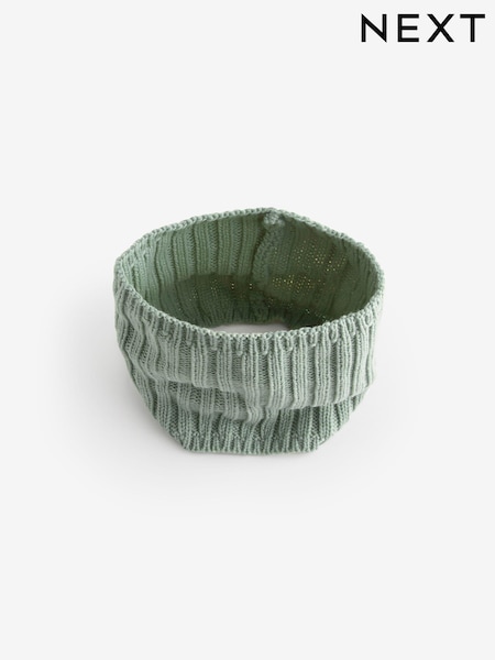 Sage Green Ribbed Knitted Snood (1-16yrs) (573477) | AED7 - AED13