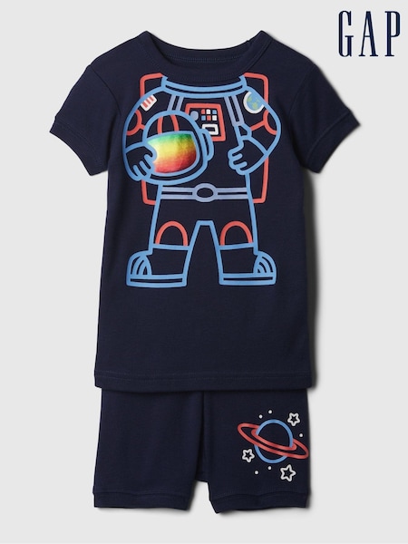Gap Black Graphic Short Sleeve Pyjama Set (12mths-5yrs) (573555) | €11.50