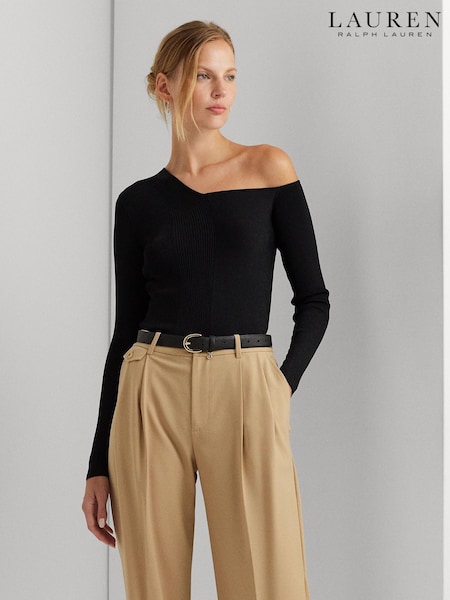 Lauren Ralph Lauren Baroucha One Shoulder Ribbed Jumper (574262) | €121