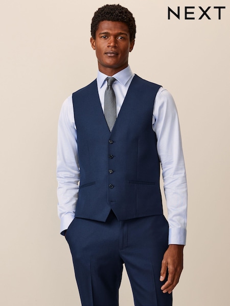 Helderblauw - Herenvest met textuur (574476) | € 62