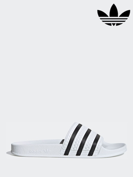 White - Regular Adidas Originals Adilette Slides