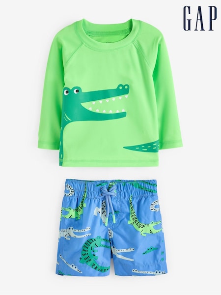 Gap Blue Baby Rashguard and Swim Short Set (6mths-5yrs) (574816) | €25