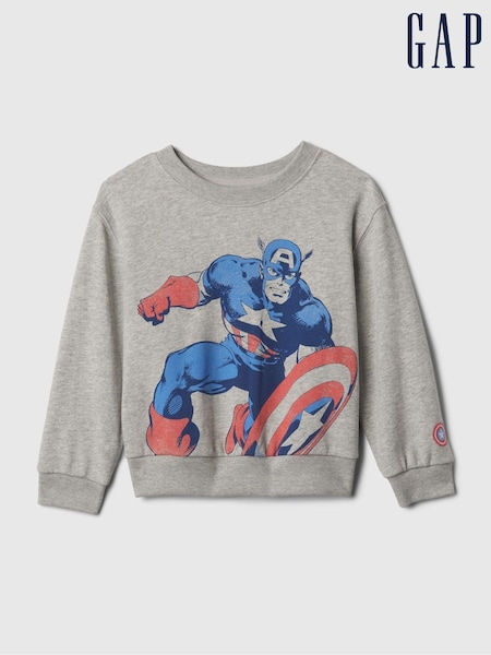 Gap Grey Marvel Graphic Sweatshirt (6mths-5yrs) (575242) | €11.50