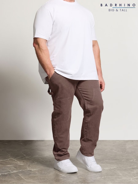 Brown - Regular Badrhino Big & Tall Carpenter Denim Jeans