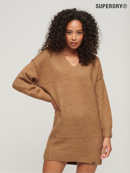 Maro - Rochie tip pulover tricotat cu decolteu în V Superdry (575307) | 340 LEI