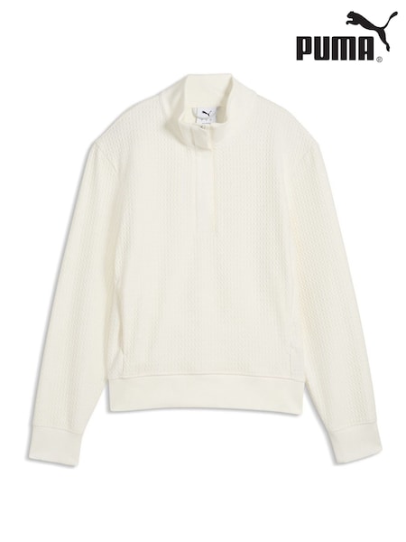 White - Regular Puma Boulder Half-zip Golf Jacket