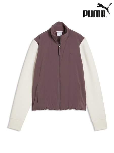 Brun - Regular Puma Cloudspun Fleece Hybrid Golf Jacket