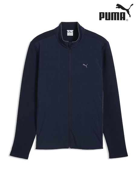 Blue - Regular Puma Cloudspun Fleece Hybrid Golf Jacket