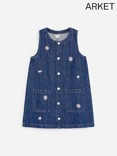Blue - Arket Embroidered Denim Dress