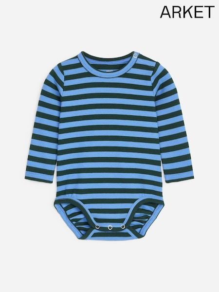 Blue - Arket Ribbed Long-sleeve Bodysuit