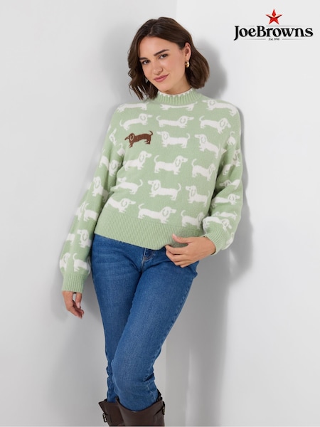 Зелений - Joe Browns Cecil Sausage Dog Jumper