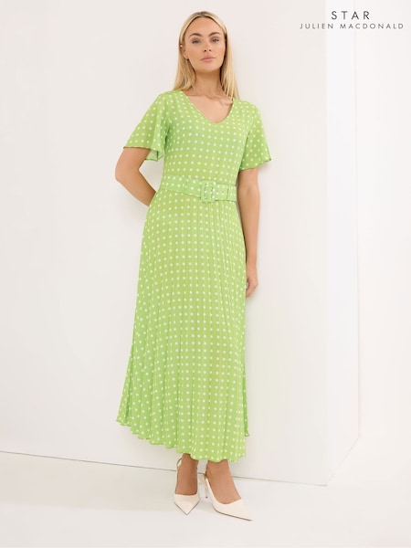 Grün - Star By Julien Macdonald Angel Sleeve Spot Dress