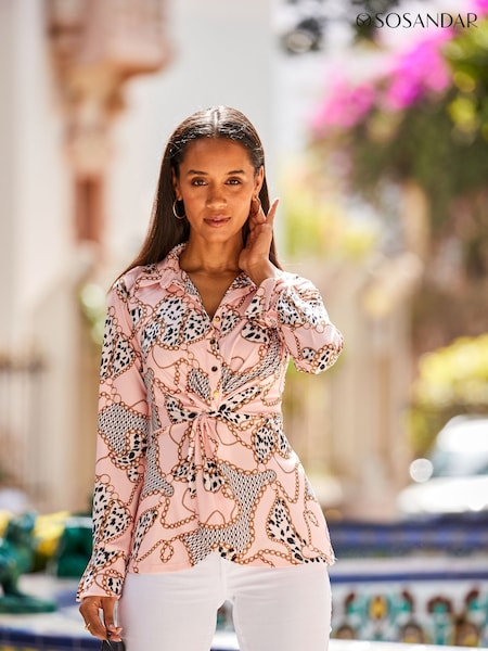 Sosandar Pink Knot Front Shirt (577495) | €64