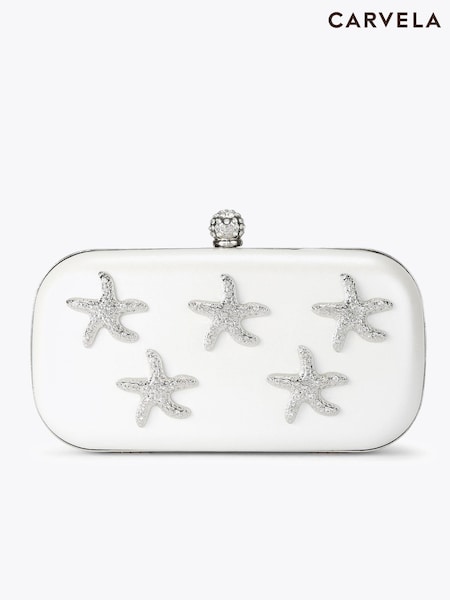 White - Carvela Marina Starfish Clutch Bag