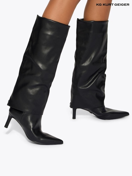 Чорний - Kg Kurt Geiger Sleek Cuff Long Boots