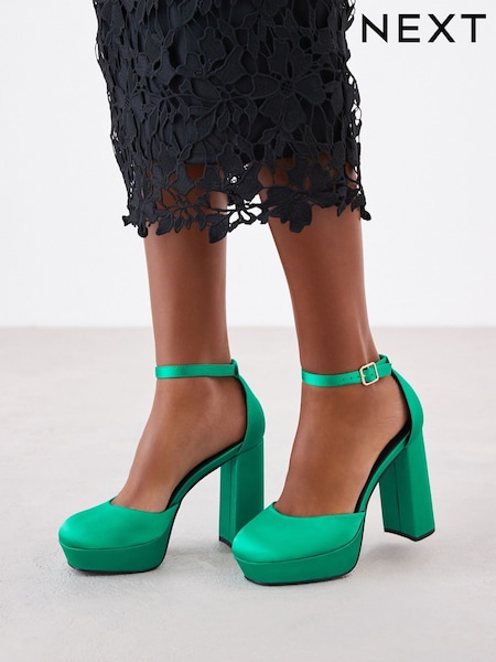 Зеленый - Forever Comfort® Closed Toe Platform High Heel Shoes (578446) | €8