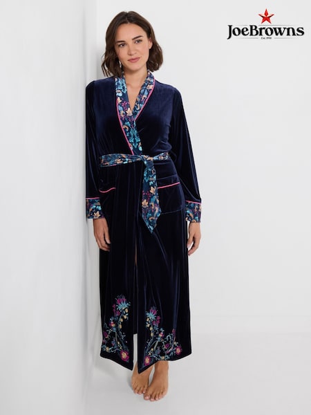أزرق - Joe Browns Boutique Mystical Velvet Dressing Gown