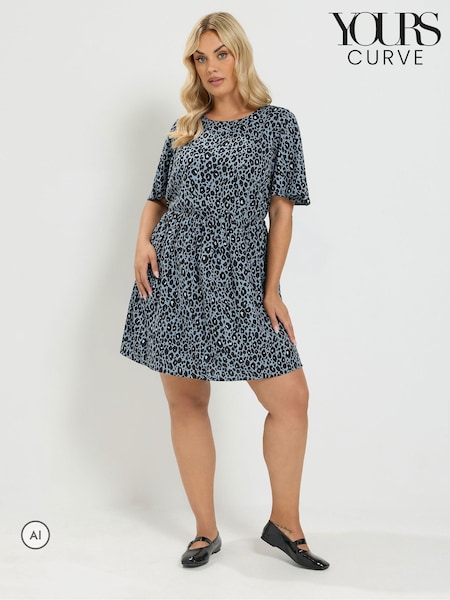 Blue - Yours Curve Short Dress