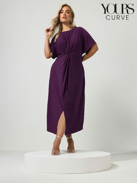 Red - Yours Curve London Knot Front Dress