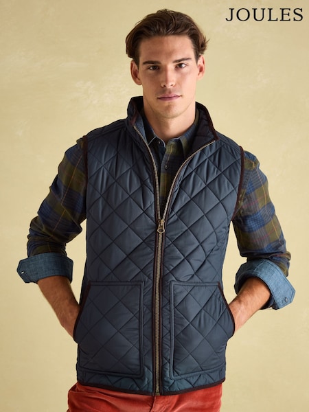 Laivasto Sininen - Joules Maynard Diamond Quilted Gilet (579709) | €109