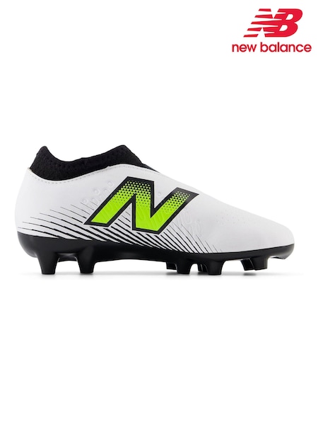 New Balance White Kids Tekela Magique Firm Ground v4+ Football Boots (580683) | €40