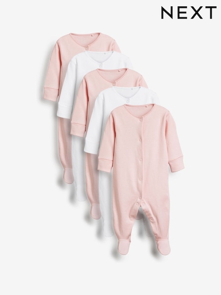 Rosa/blanco - 100% Cotton Baby Sleepsuits (0-2yrs) (581066) | 25 € - 28 €