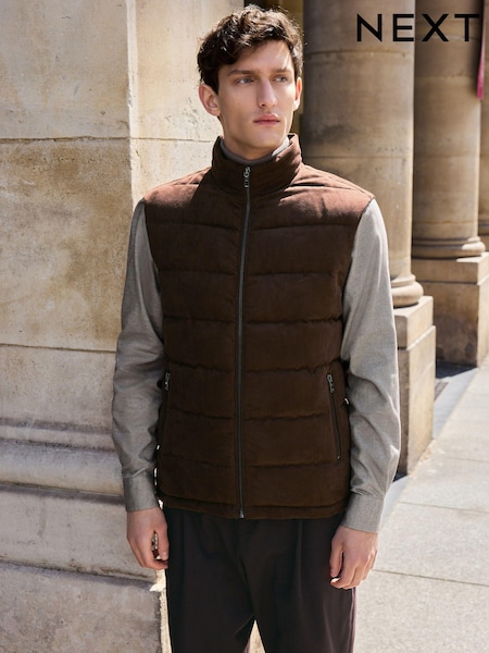 Maro - Faux Suede Panel Gilet (581104) | 219 LEI