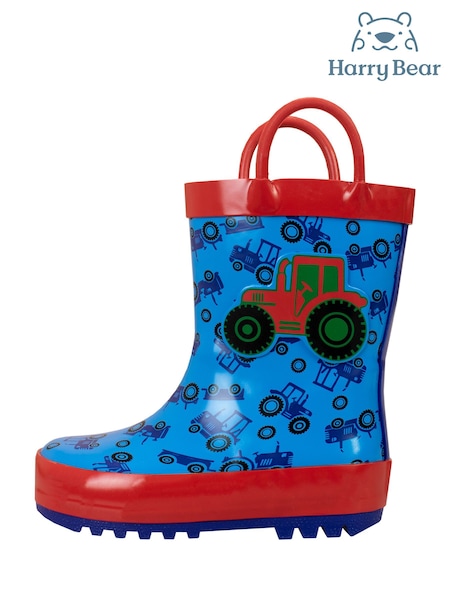 Harry Bear Purple Tractor Printed Wellies (581757) | ₪106