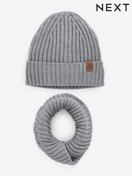 Grey Knitted Snood and Hat Set (1-16yrs) (581800) | €6 - €10