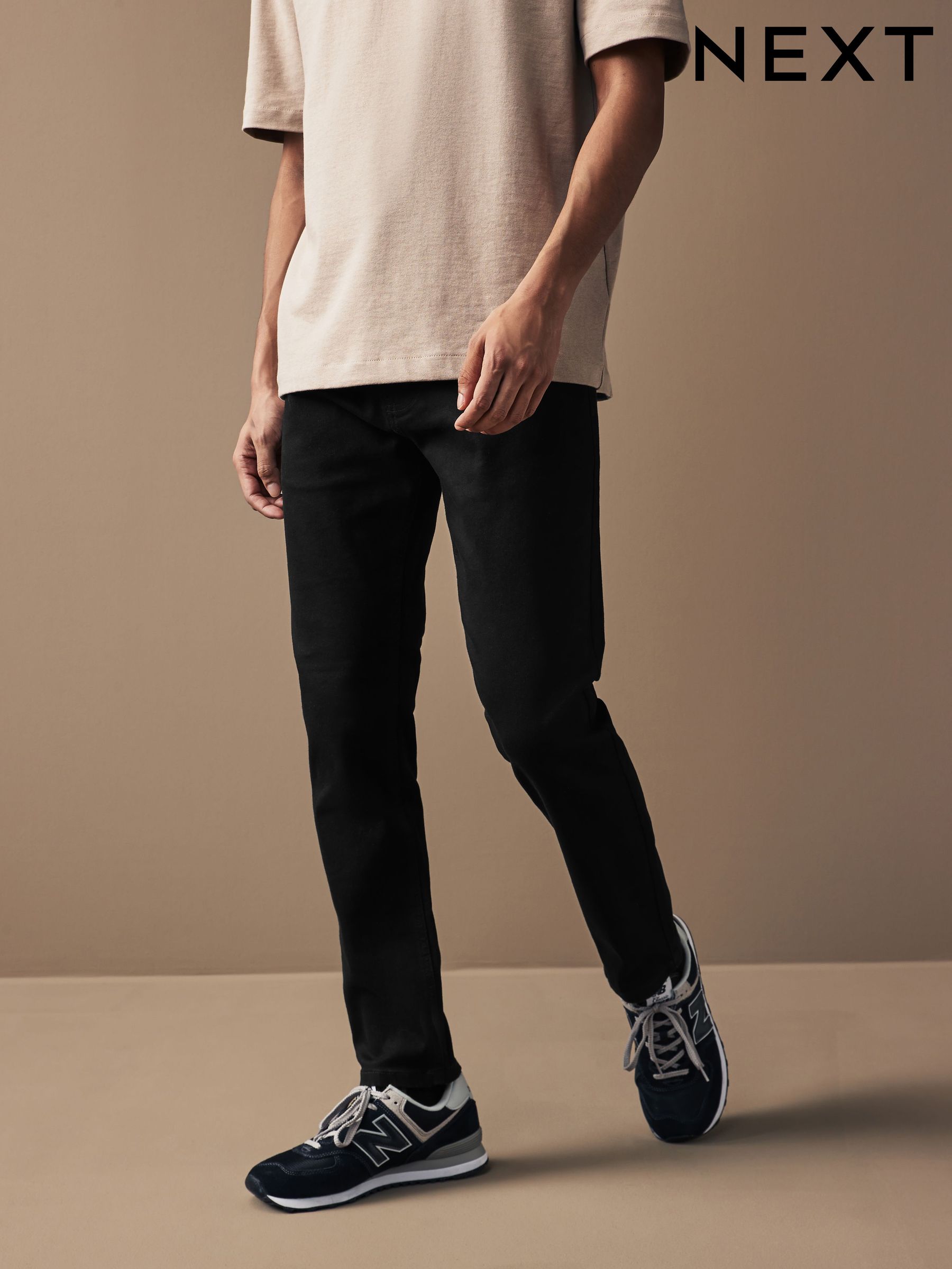 Men s Black Skinny Denim Jeans Next Japan