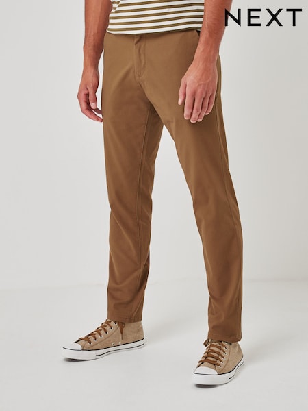 Tan Brown Slim Fit Stretch Chinos Trousers (581865) | €5