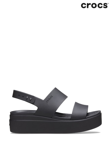 Crocs Black Brooklyn Low Wedge Sandals (581988) | LEI 410