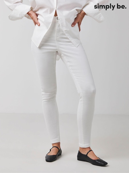 Simply Be White 24/7 Blue Skinny Jeans (582196) | €18