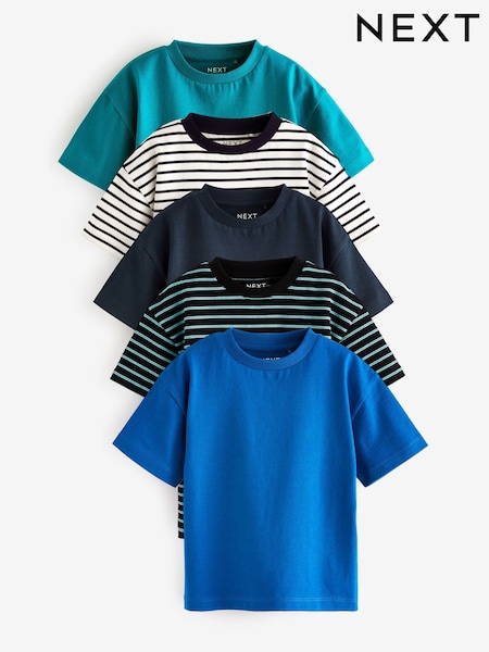 Gestreift, Blau - Short Sleeve T-Shirts 5 Pack (3mths-7yrs) (582853) | 27 € - 33 €