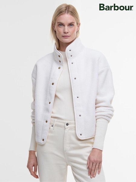 Barbour® Cream Cream Violetta Button Up 100% Cotton Fleece (583061) | €155